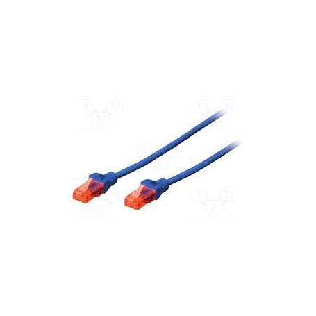 CAT 5e U-UTP patch cable, PVC AWG 26/7, length 2 m, color blue