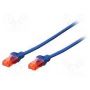 CAT 5e U-UTP patch cable, PVC AWG 26/7, length 2 m, color blue