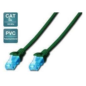 CAT 5e U-UTP patch cable, PVC AWG 26/7, length 2 m, color green