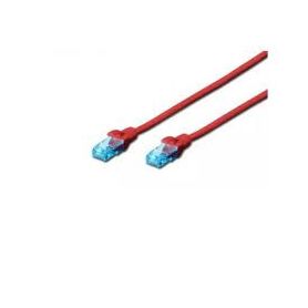 CAT 5e U-UTP patch cable, PVC AWG 26/7, length 2 m, color red