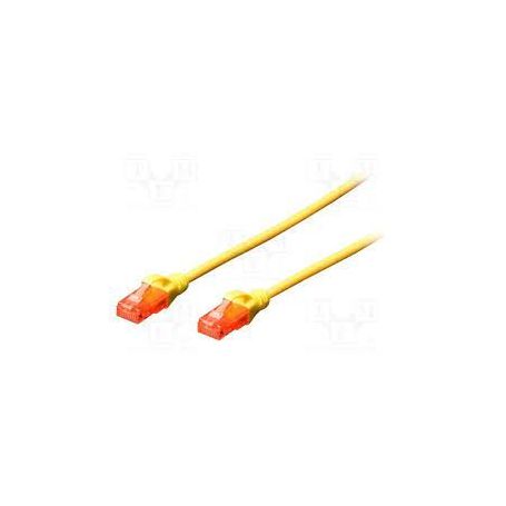 CAT 5e U-UTP patch cable, PVC AWG 26/7, length 2 m, color yellow