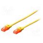 CAT 5e U-UTP patch cable, PVC AWG 26/7, length 2 m, color yellow