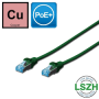 CAT 5e SF-UTP patch cable, PVC AWG 26/7, length 1 m, color green