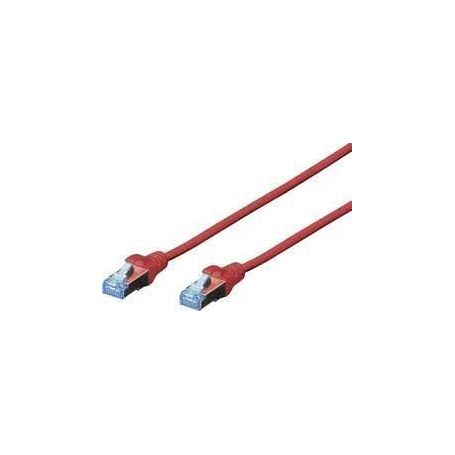 CAT 5e SF-UTP patch cable, PVC AWG 26/7, length 1 m, color red