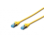 CAT 5e SF-UTP patch cable, PVC AWG 26/7, length 1 m, color yellow