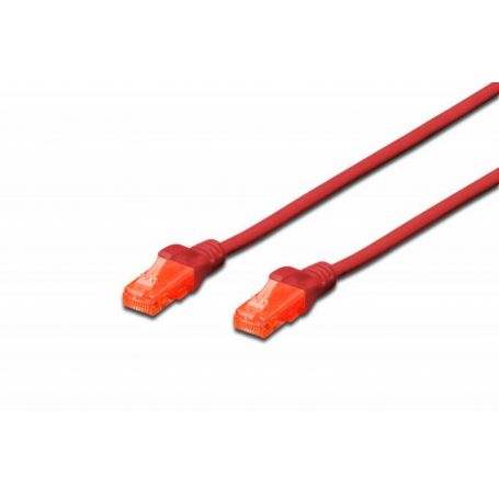 PATCH CORD CAT6 RED UTP 1.0m DIGITUS DK-1612-010/R