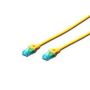 CAT 5e U-UTP patch cable, Cu, PVC AWG 26/7, length 1 m, color yellow