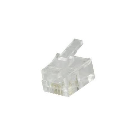 Modular Plug, for flat cable, 6P4C unshielded