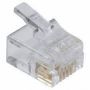 Modular Plug, for Flat Cable, 6P6C unshielded, DIP, 6 u gold