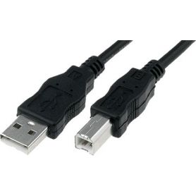 USB connection cable, type A - B M/M, 1.0m, USB 2.0 suitable, bl
