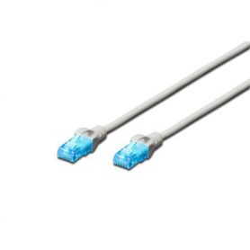 CAT 5e U-UTP patch cable, PVC AWG 26/7, length 0.5 m, color grey