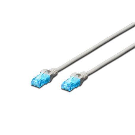 CAT 5e U-UTP patch cable, PVC AWG 26/7, length 0.5 m, color grey