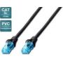 CAT 5e U-UTP patch cable, PVC AWG 26/7, length 0.5 m, color black