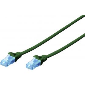 CAT 5e U-UTP patch cable, PVC AWG 26/7, length 0.5 m, color green