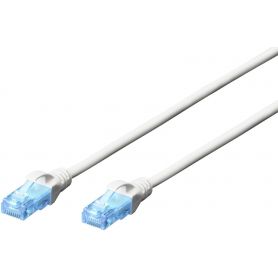 CAT 5e U-UTP patch cord, PVC AWG 26/7, length 0.5 m, color white