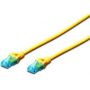 CAT 5e U-UTP patch cable, PVC AWG 26/7, length 0.5 m, color yellow