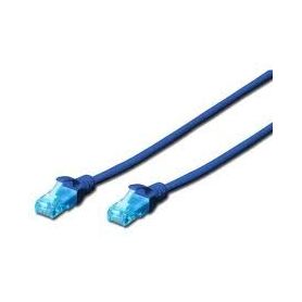 CAT 5e U-UTP patch cable, PVC AWG 26/7, length 1 m, color blue