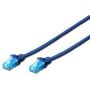 CAT 5e U-UTP patch cable, PVC AWG 26/7, length 1 m, color blue