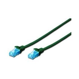 CAT 5e U-UTP patch cable, PVC AWG 26/7, length 1 m, color green