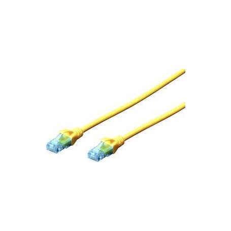 CAT 5e U-UTP patch cable, PVC AWG 26/7, length 1 m, color yellow