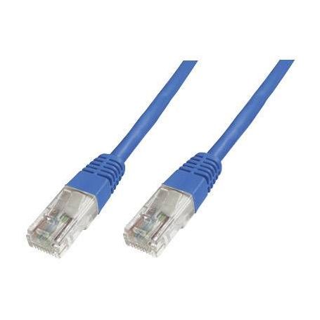 CAT 5e U-UTP patch cable, Cu, PVC AWG 26/7, length 0.5 m, color blue