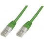 CAT 5e U-UTP patch cable, Cu, PVC AWG 26/7, length 0.5 m, color green