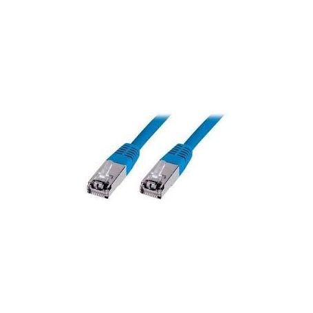 CAT 5e SF-UTP patch cable, PVC AWG 26/7, length 0.5 m, color blue