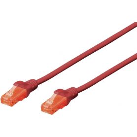 PATCH CORD CAT6 RED UTP 0.5m DIGITUS DK-1612-005/R