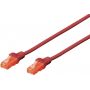 PATCH CORD CAT6 RED UTP 0.5m DIGITUS DK-1612-005/R