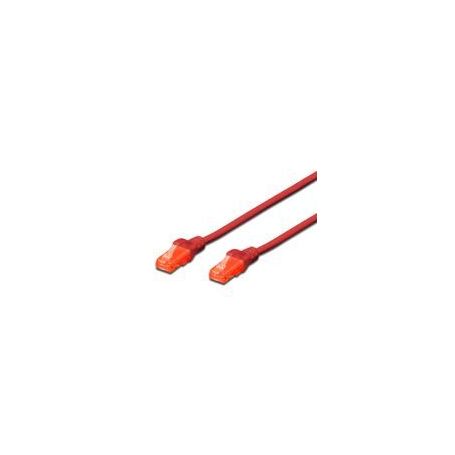 CAT 6 U-UTP patch cable, Cu, LSZH AWG 26/7, length 0.25 m, color red