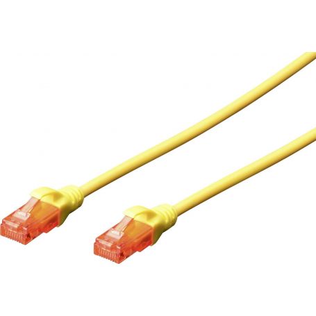 CAT 6 U-UTP patch cable, Cu, LSZH AWG 26/7, length 0.25 m, color yellow