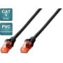 CAT 6 U-UTP patch cable, Cu, LSZH AWG 26/7, length 0.50 m, color black