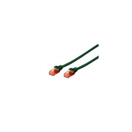 CAT 6 U-UTP patch cable, Cu, LSZH AWG 26/7, length 0.50 m, color green