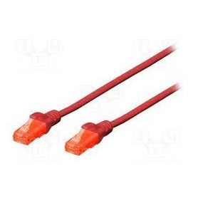 CAT 6 U-UTP patch cable, Cu, LSZH AWG 26/7, length 0.50 m, color red