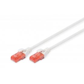 CAT 6 U-UTP patch cable, Cu, LSZH AWG 26/7, length 0.50 m, color white