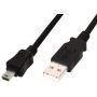 USB 2.0 connection cable, type A - mini B (5pin) M/M, 1.8m, USB 2.0 conform, bl