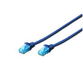 CAT 5e U-UTP patch cable, PVC AWG 26/7, length 3 m, color blue