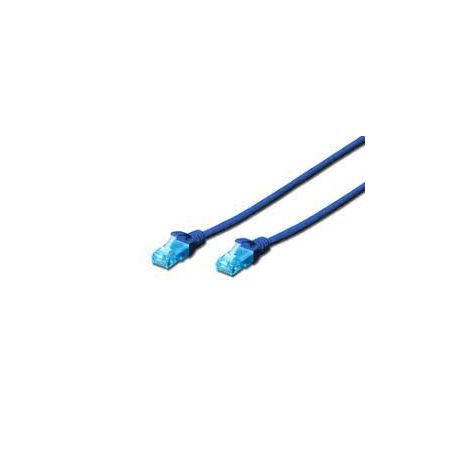 CAT 5e U-UTP patch cable, PVC AWG 26/7, length 3 m, color blue