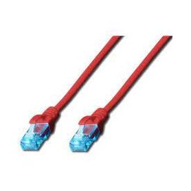 CAT 5e U-UTP patch cable, PVC AWG 26/7, length 3 m, color red