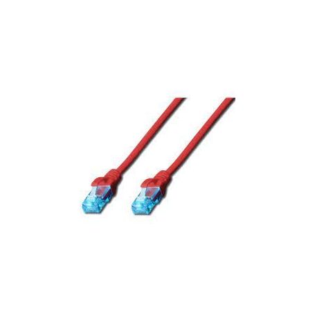 CAT 5e U-UTP patch cable, PVC AWG 26/7, length 3 m, color red