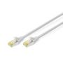 CAT 6 S-FTP patch cable, Cu, LSZH AWG 27/7, length 0.25 m, color grey