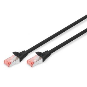 CAT 6 S-FTP patch cable, Cu, LSZH AWG 27/7, length 0.25 m, color black