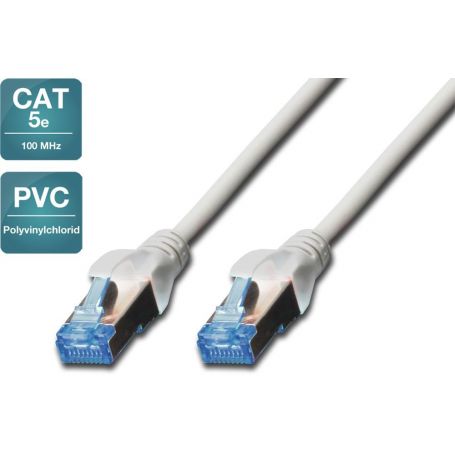 CAT 5e SF-UTP patch cable, PVC AWG 26/7, length 2 m, color grey