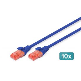 CAT 6 U-UTP patch cable, Cu, LSZH AWG 26/7, length 1 m, color blue