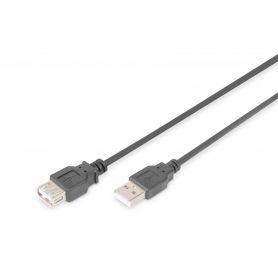 USB 2.0 extension cable, type A M/F, 3.0m, USB 2.0 conform, bl