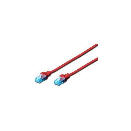 CAT 5e U-UTP patch cable, Cu, PVC AWG 26/7, length 2 m, color red