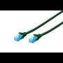 CAT 5e U-UTP patch cable, PVC AWG 26/7, length 7 m, color green