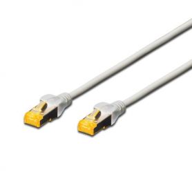 CAT 6 S-FTP patch cable, Cu, LSZH AWG 27/7, length 0.5 m, color grey