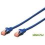 CAT 6 S-FTP patch cable, Cu, LSZH AWG 27/7, length 0.5 m, color blue