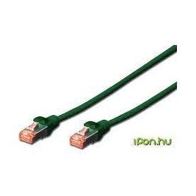 CAT 6 S-FTP patch cable, Cu, LSZH AWG 27/7, length 0.5 m, color green